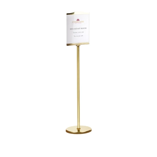 69013P4OL.jpg Floor stand information display in brass | Classic