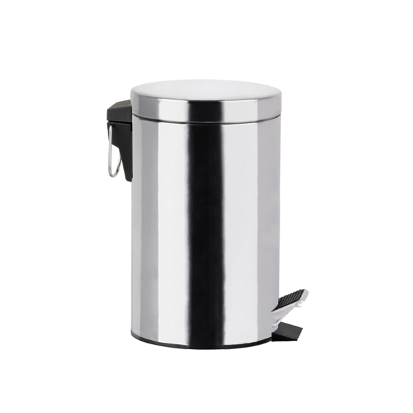 675345.jpg Pattumiera rotonda in acciaio inox lucido, 5L | Amonn