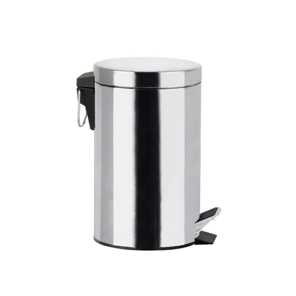 675345.jpg Pattumiera rotonda in acciaio inox lucido, 5L | Amonn
