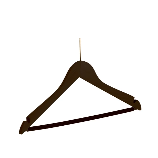 Gruccia in legno di faggio wengè, chiodo dorato - 50pz | Amonn