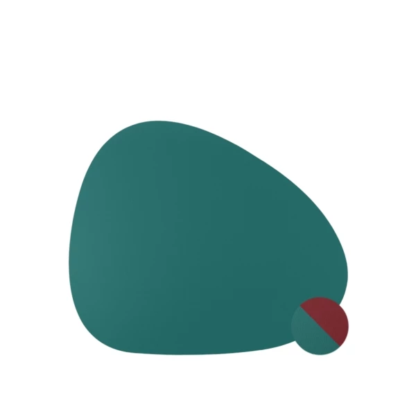    Tovaglietta curve in ecopelle bordeaux/verde - 30pz | Amonn  