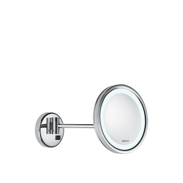 One-sided LED lighted magnifying mirror Optima Light One - Ø21,6cm | Valera