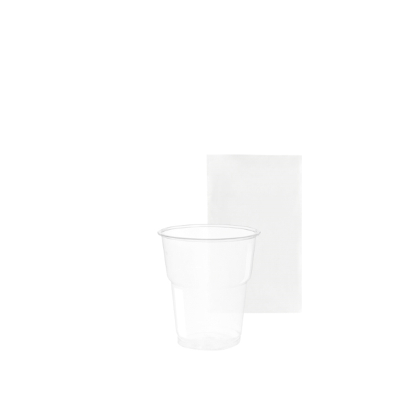 Recycled transparent R-PET cup, bagged, 25 cl - 1000pcs | Amonn