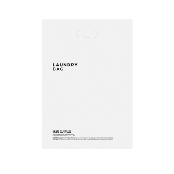 Laundry bag in white recycled polyethylen - 1000pcs | Amonn