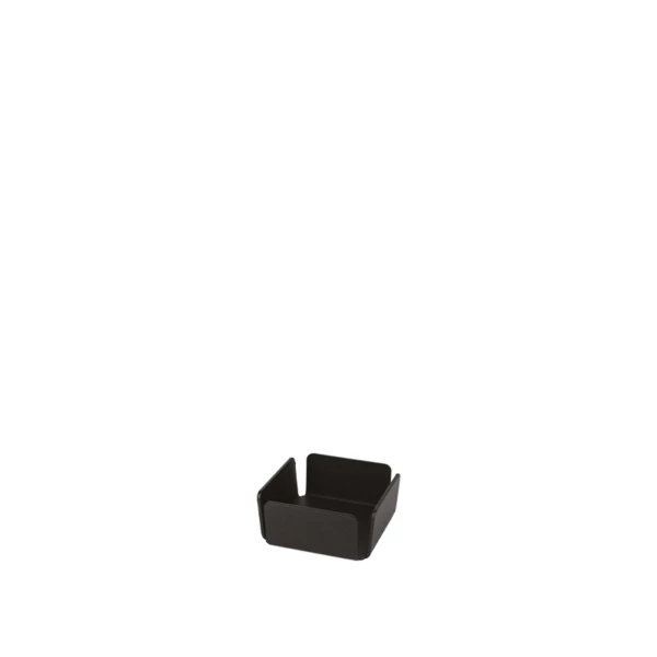    Porta bustine in alluminio nero - 6,5x6,5xh3,5cm | Amonn  