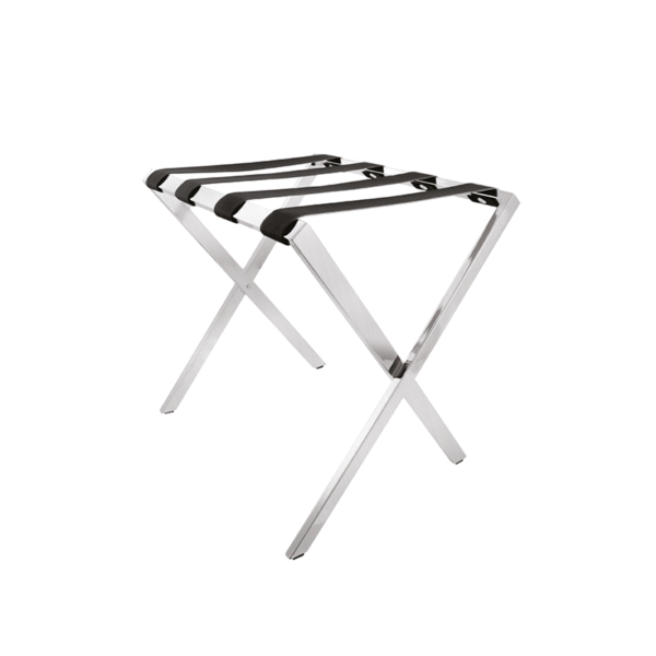 Klappbarer Koffeständer aus satiniertem Edelstahl - 60x48xh53cm | Amonn