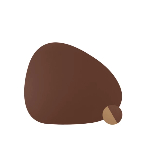    Tovaglietta curve in ecopelle marrone chiaro/scuro - 30pz | Amonn  