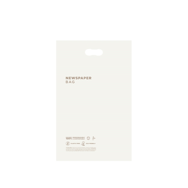 Biodegradable and compostable bioplastic newspaper bag - 1000pcs | Amonn