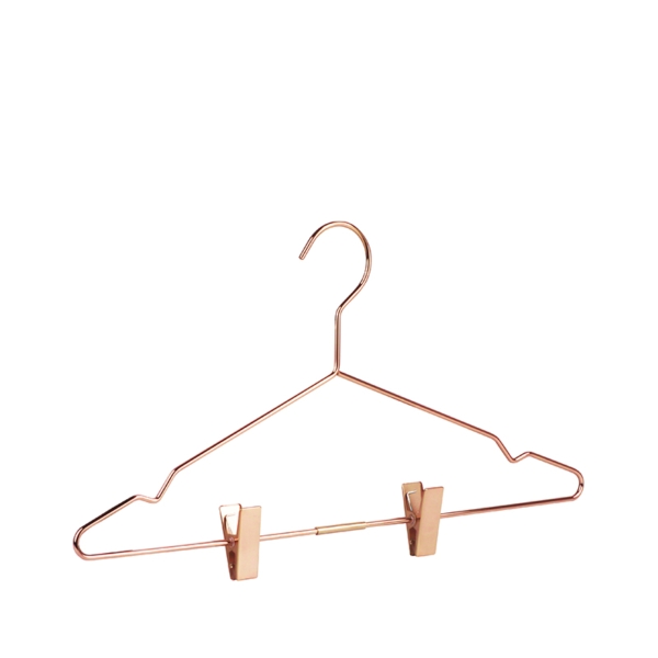 Copper-coated clothes hanger with hook and adjustable clips - 50pcs | Amonn
