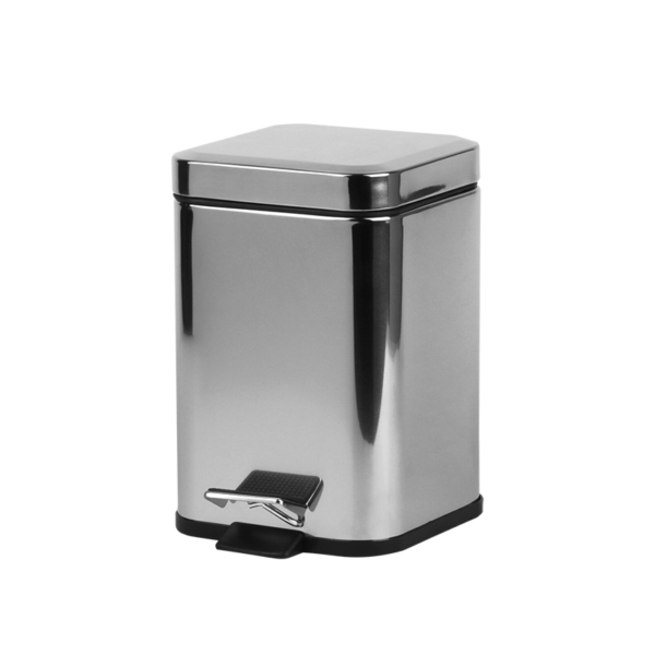 67536Q.jpg Pattumiera quadrata in acciaio inox lucido, 6L | Amonn