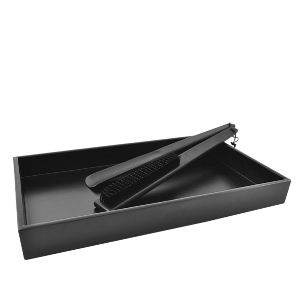 Set per la cura delle scarpe e degli abiti in legno nero | Amonn