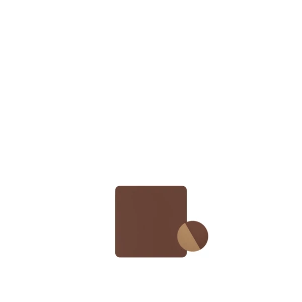 ESQ10MN.jpg Square coaster in light/dark brown synthetic leather - 30pcs | Amonn