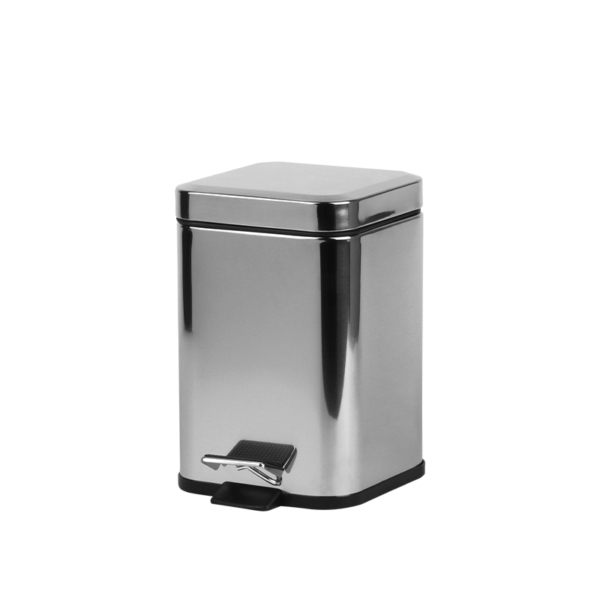 67534Q.jpg Pattumiera quadrata in acciaio inox lucido, 3L | Amonn
