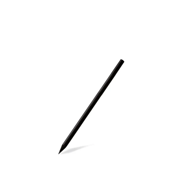 60691NG.jpg Black wooden round pencil, black outside, 18cm - 100pcs | Amonn