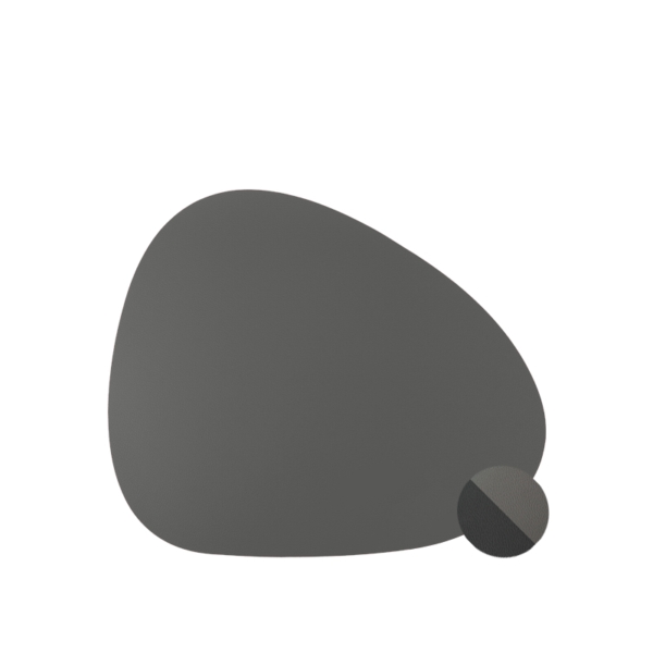 Gebogenes Platzset aus schwarzem/grauem Kunstleder - 30Stk | Amonn