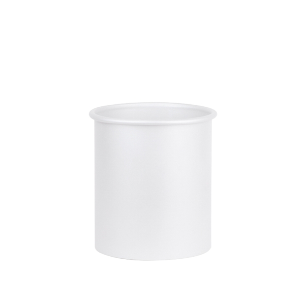Round bin in white aluminium - 5L | Amonn