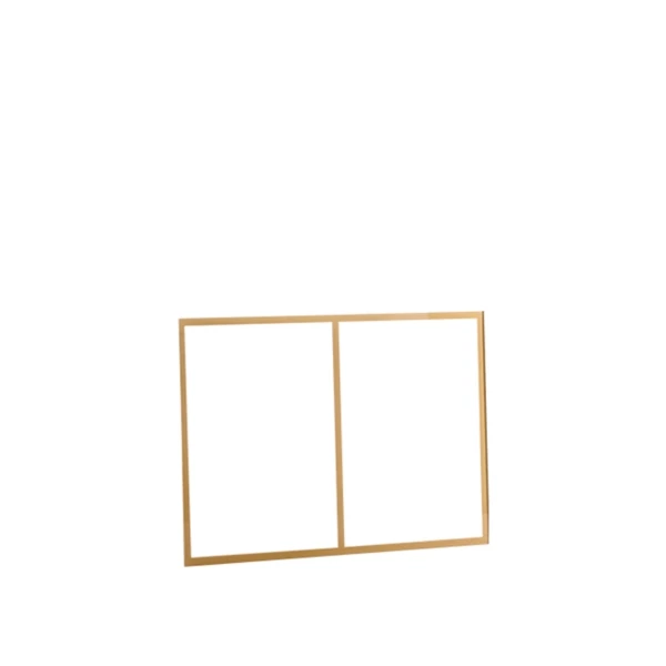 6A3101D.jpg Porta avvisi da parete con cornice dorata, per A4 doppio | Amonn