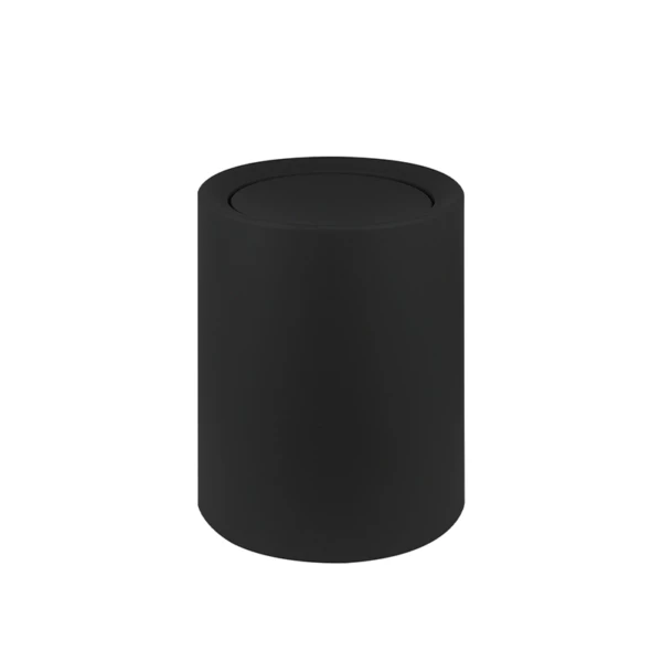 Pattumiera rotonda in polipropilene nero, 8L | Amonn