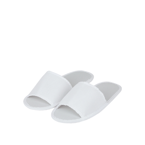 Slipper All Environments aus weißem wasserdichtem Polyester, Unisex-Größe - 100Stk | Amonn