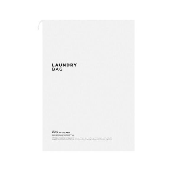 Laundry bag in white polyethylen - 100pcs | Amonn