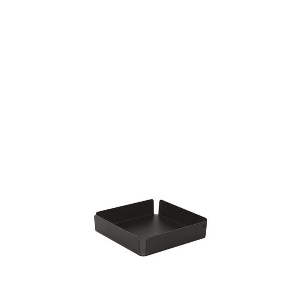 Pocket emptier in black aluminum - 15x15xh3,5cm | Amonn